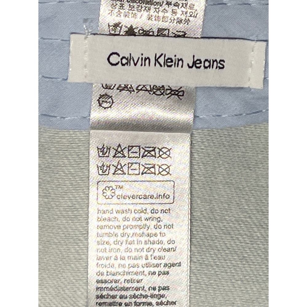 Calvin Klein Jeans Hat Baseball Cap CK Logo Light Blue Casual - Picture 3 of 7